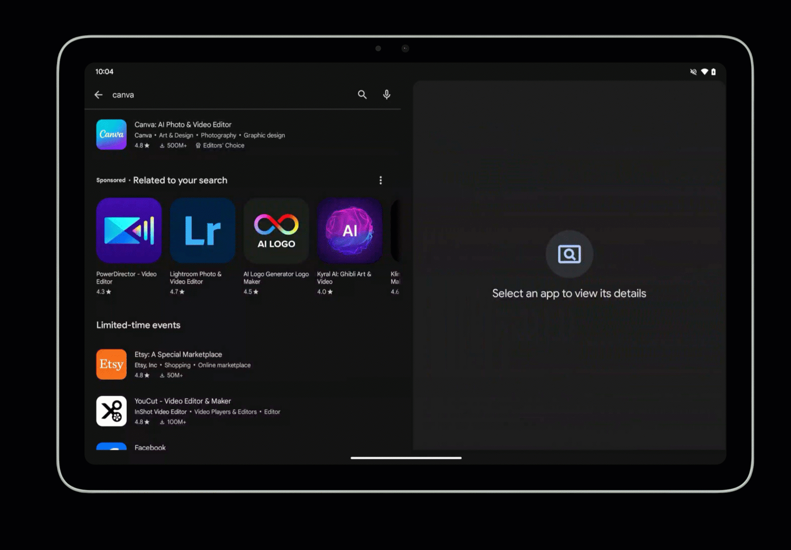 moving image of compose adaptive layouts updates in the Google Play app