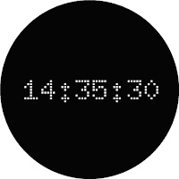 moving image demonstrating an overshoot effect adjusting the time on a watch face to reveal the seconds digit
