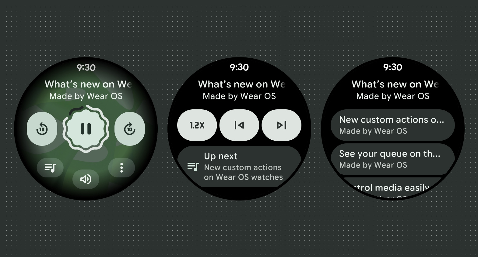 New media controls for a Podcast