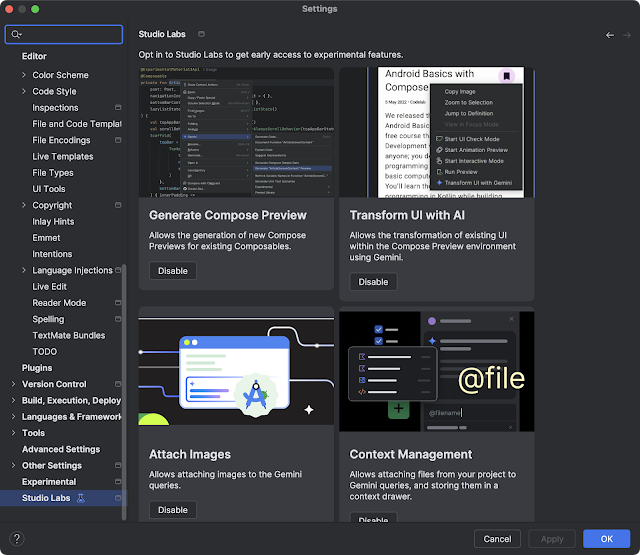 screenshot of AI features in Studio Labs
