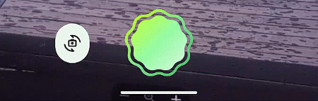 Camera button scale interaction