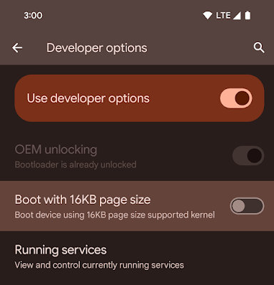Screenshot of the 16 KB emulator in Android Studio