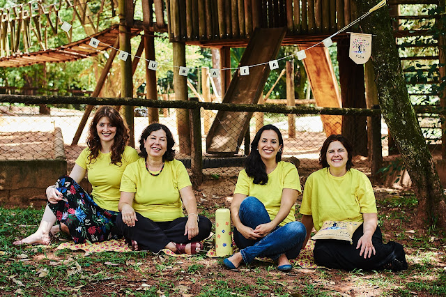 Ariane, Flávia, Andréia, and Mayla, co-founders of Fubá Educação Ambiental, São Carlos, Brazil