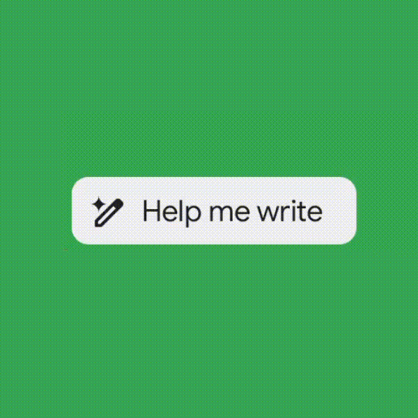 gif showcasing the help me write button