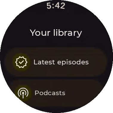 When the user scrolls through the list, the items near the top and bottom shrink in width.